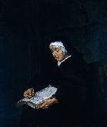 Gabriel Metsu Old Woman Meditating. oil